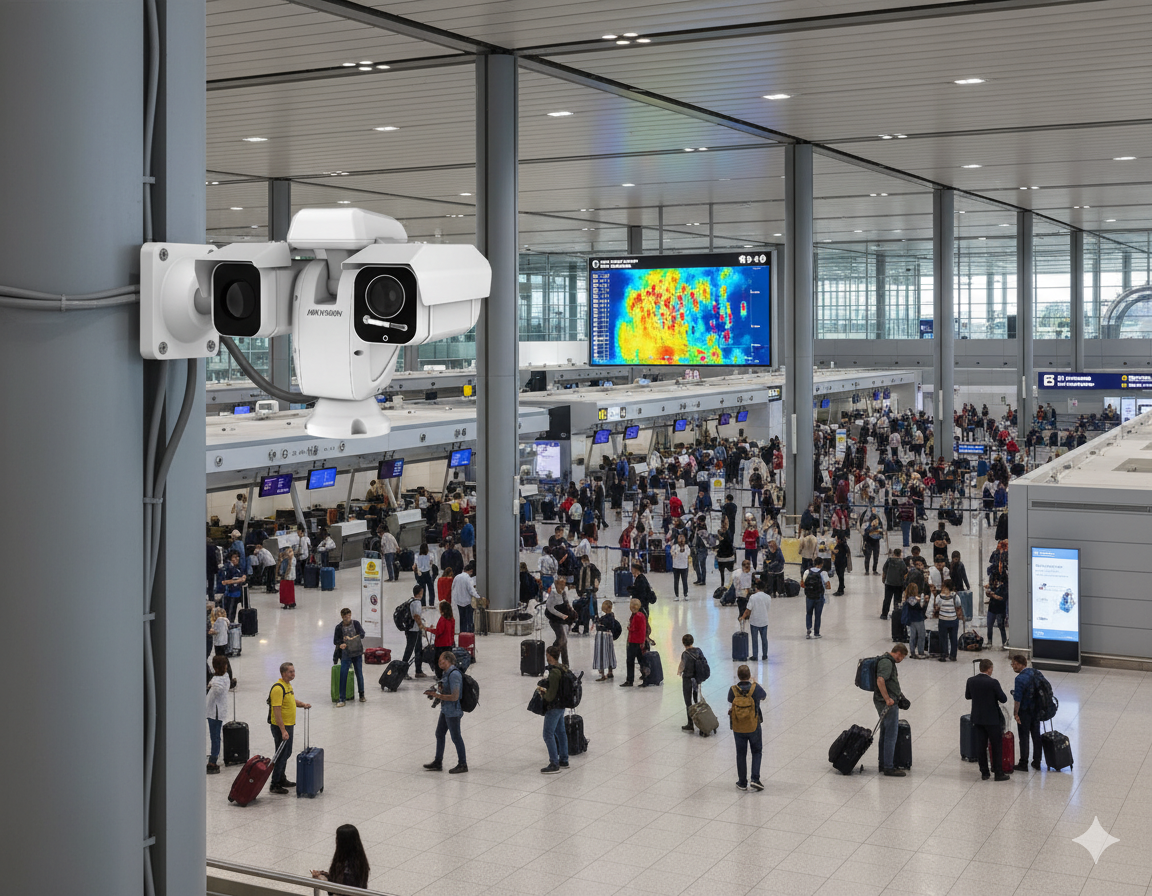 Câmera de segurança termográfica Hikvision