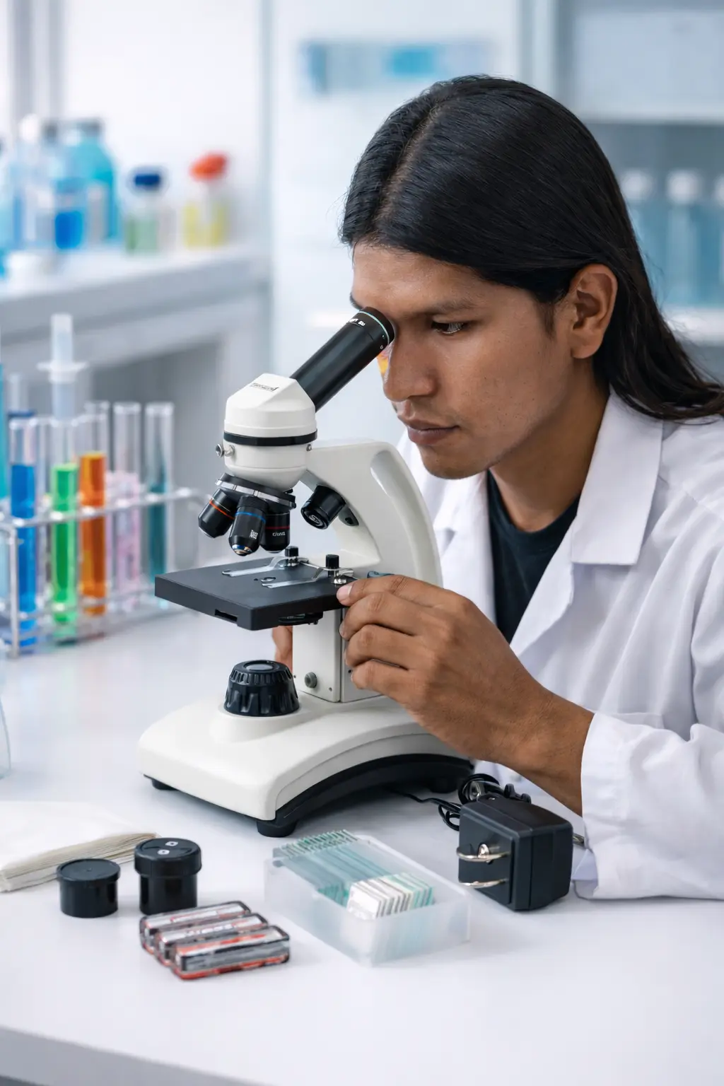 Amscope M160C-2L-PB10: guia do microscópio monocular