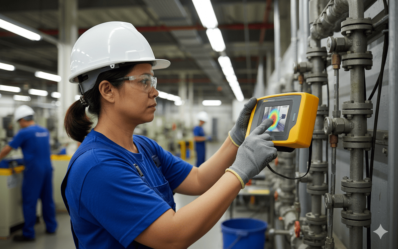 Fluke II900: detector de vazamentos de ar comprimido