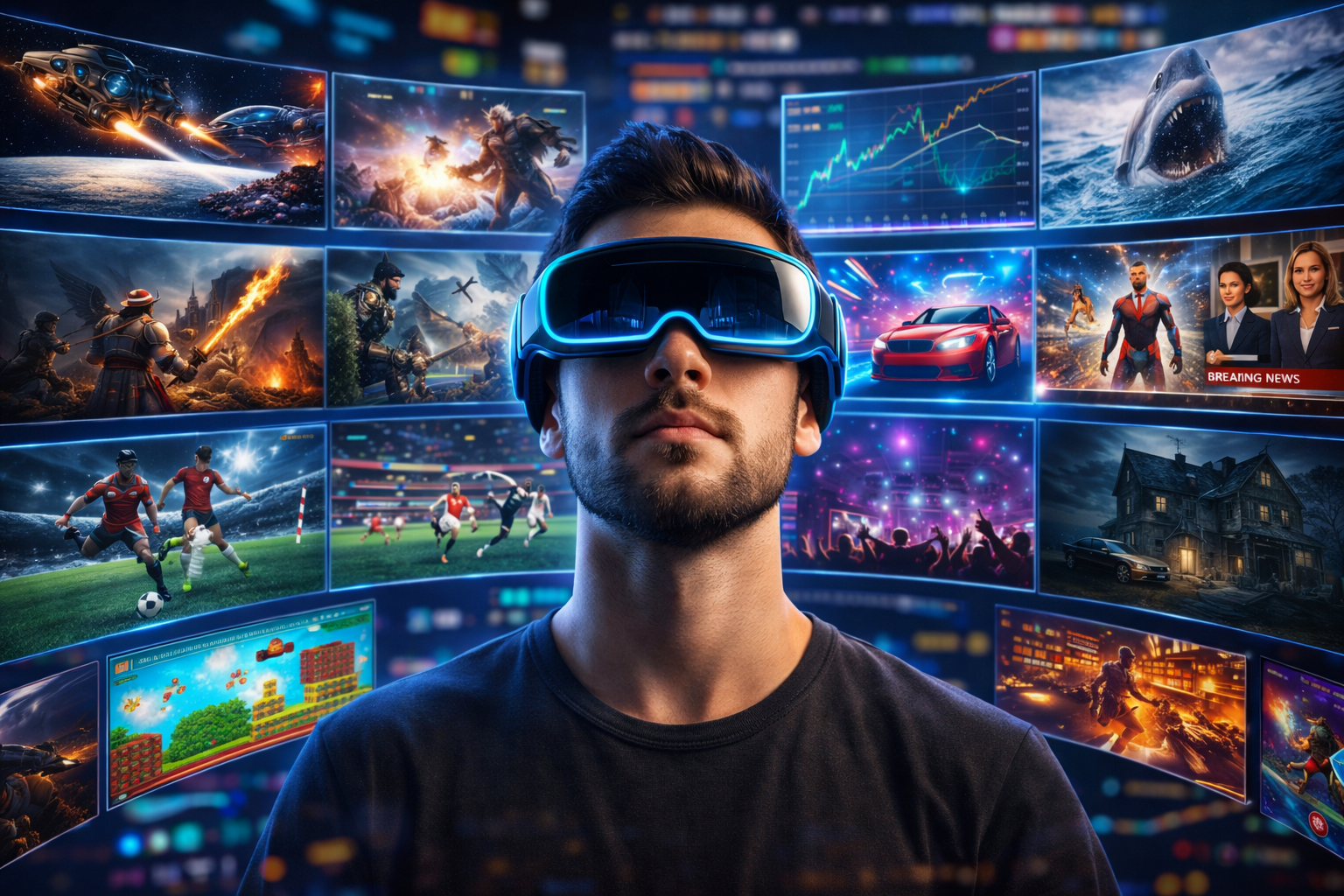 O que um óculos de realidade virtual faz?