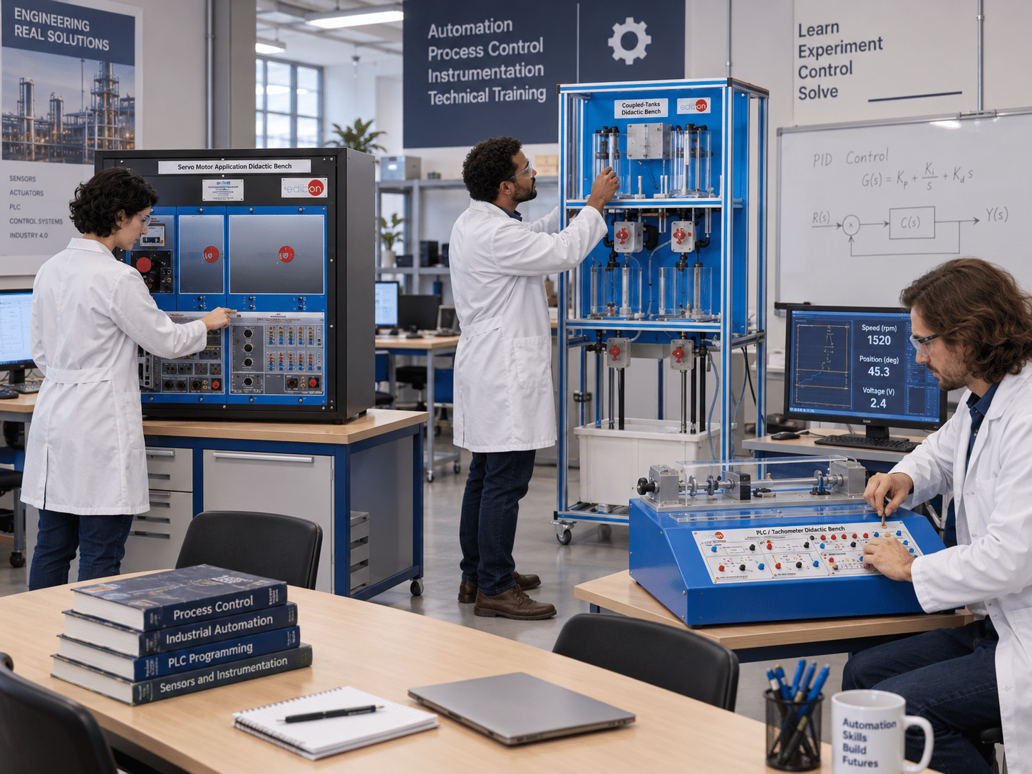 Automação industrial na prática: controle de movimento, processos e PLC em bancadas didáticas